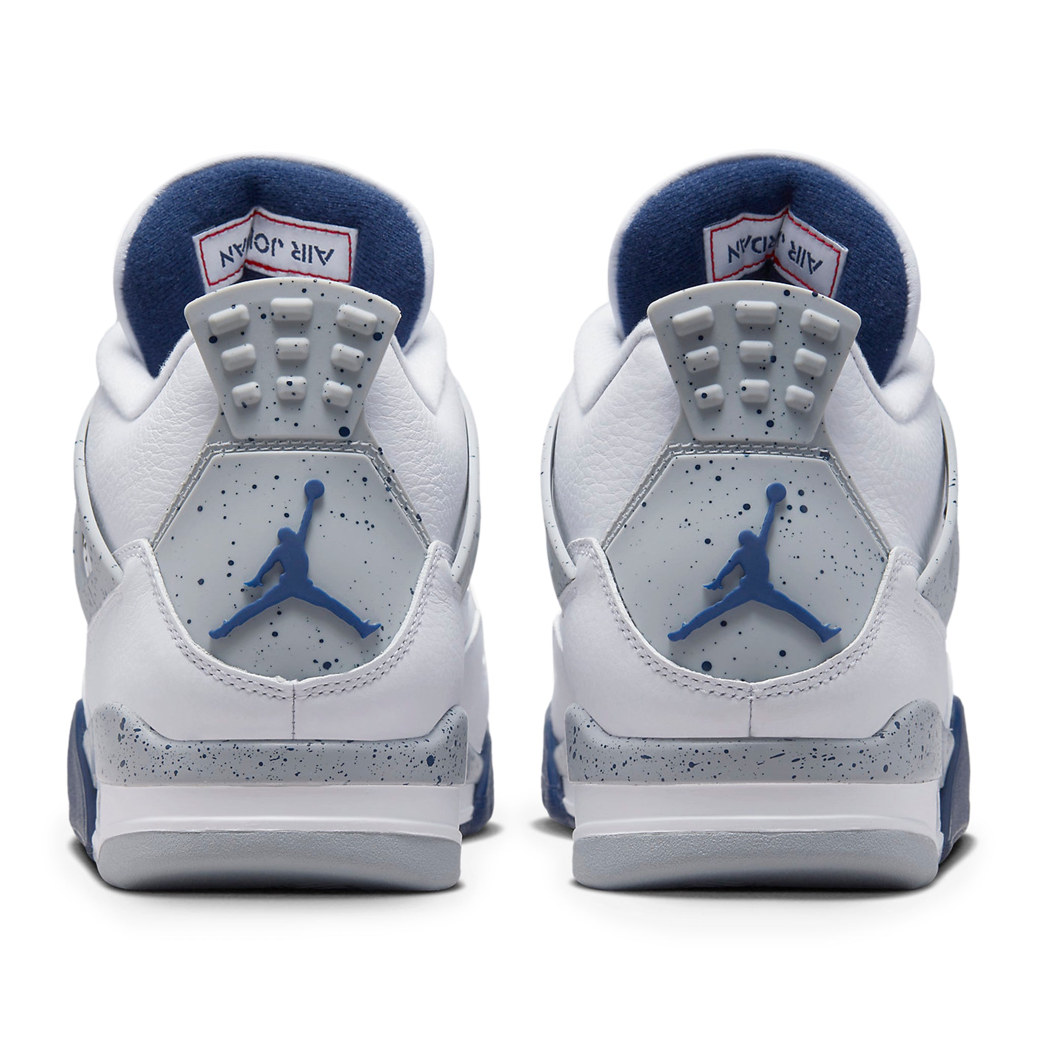 Heel view of Air Jordan 4 Retro Midnight Navy DH6927-140